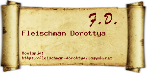 Fleischman Dorottya névjegykártya